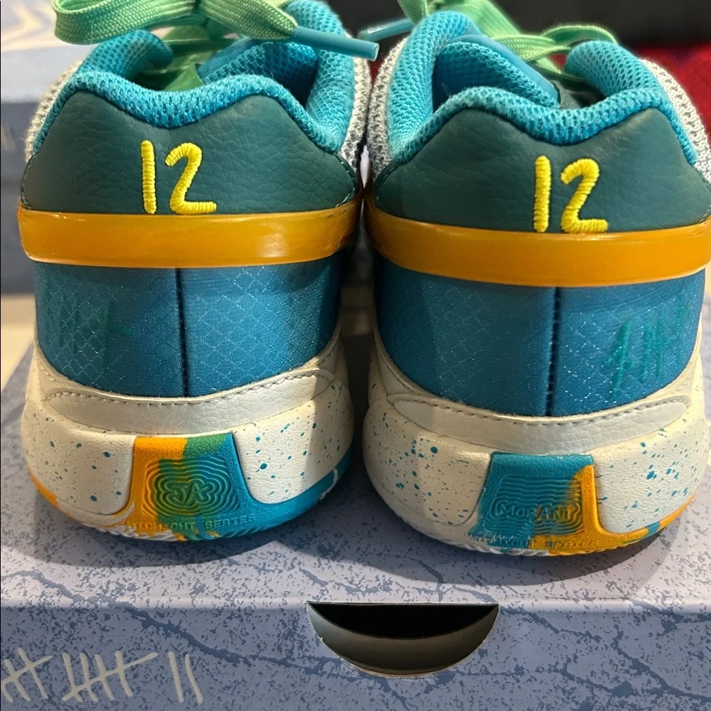 Nike Ja 1 'Water Battle' Blue‎ Orange Sneakers Size 4.5Y DX2294-100 w/Box